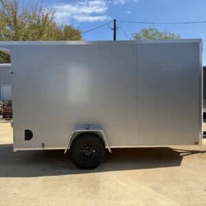2026 6x12 SA V-Nose Enclosed Cargo Trailer | Barn Doors + Spoiler Package