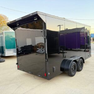 2026 7x16 V-Nose Enclosed Cargo Trailer | Blackout Package + Financing