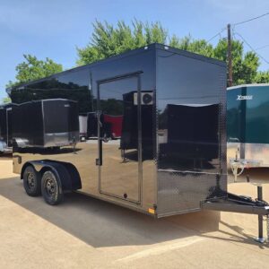 2026 7x16 V-Nose Enclosed Cargo Trailer | Blackout Package + Tandem Axles