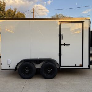 2026 6x12 TA V-Nose Enclosed Cargo Trailer | Blackout Package + Tandem Axles