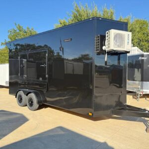 2026 7x18 V-Nose Enclosed Cargo Trailer | Vending Window + 50 AMP Electric Package