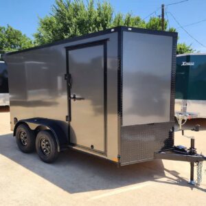 2026 6x12 TA V-Nose Enclosed Cargo Trailer | Tandem Axle + Blackout Package