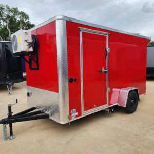 2025 6x12 SA Screwless Vending Enclosed Trailer | Mini Split + Sink Package