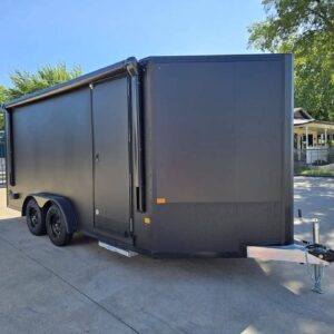 2025 7.5x16 TA V-Nose Enclosed Cargo Trailer | All-Aluminum + Powered Awning